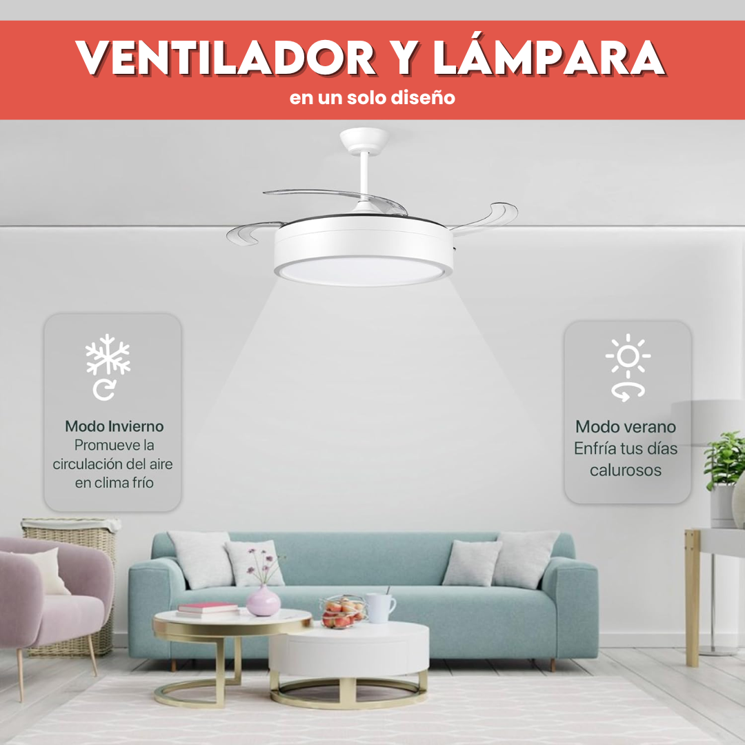 ✨ LumiAir™ Retráctil – El ventilador invisible que ilumina y refresca tu hogar con estilo 🌀💡