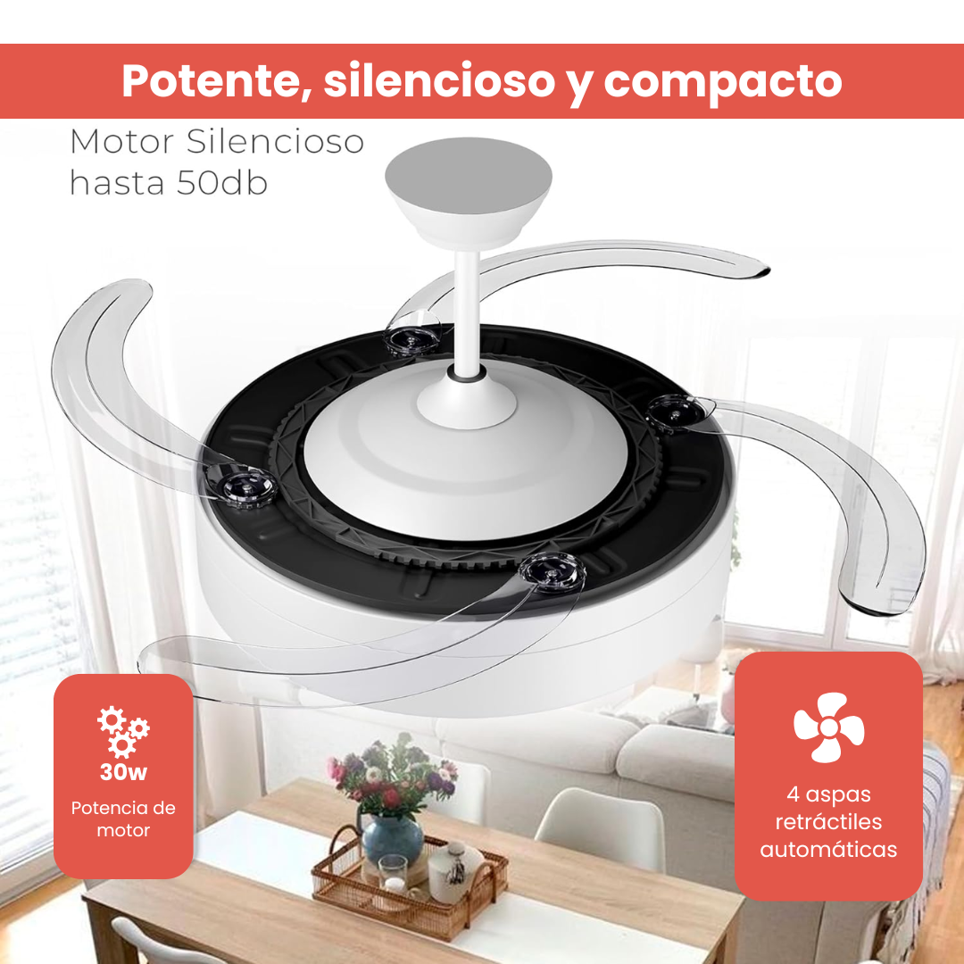 ✨ LumiAir™ Retráctil – El ventilador invisible que ilumina y refresca tu hogar con estilo 🌀💡