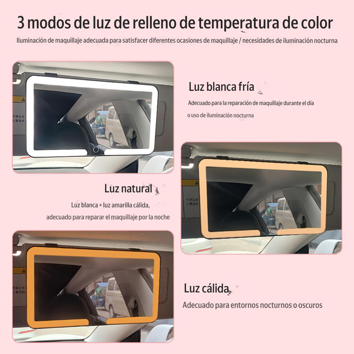 💄 GlamiLuz™ – El espejo con luz que transforma tu carro en tu tocador personal