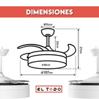 ✨ LumiAir™ Retráctil – El ventilador invisible que ilumina y refresca tu hogar con estilo 🌀💡