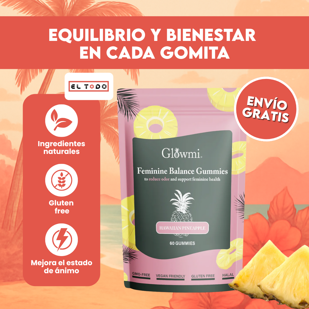 Glowmi® Gomitas🍍 ¡Equilibrio y frescura íntima en solo 7 días! 🌟 | Formula Americana 🇺🇸