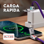 PowerLink Cable 4 en 1⚡- Carga Ultra Rápida 🚀, Versatilidad Total 🔌 y 100% Seguro ✅ (Certificado en la Unión Europea 🇪🇺)