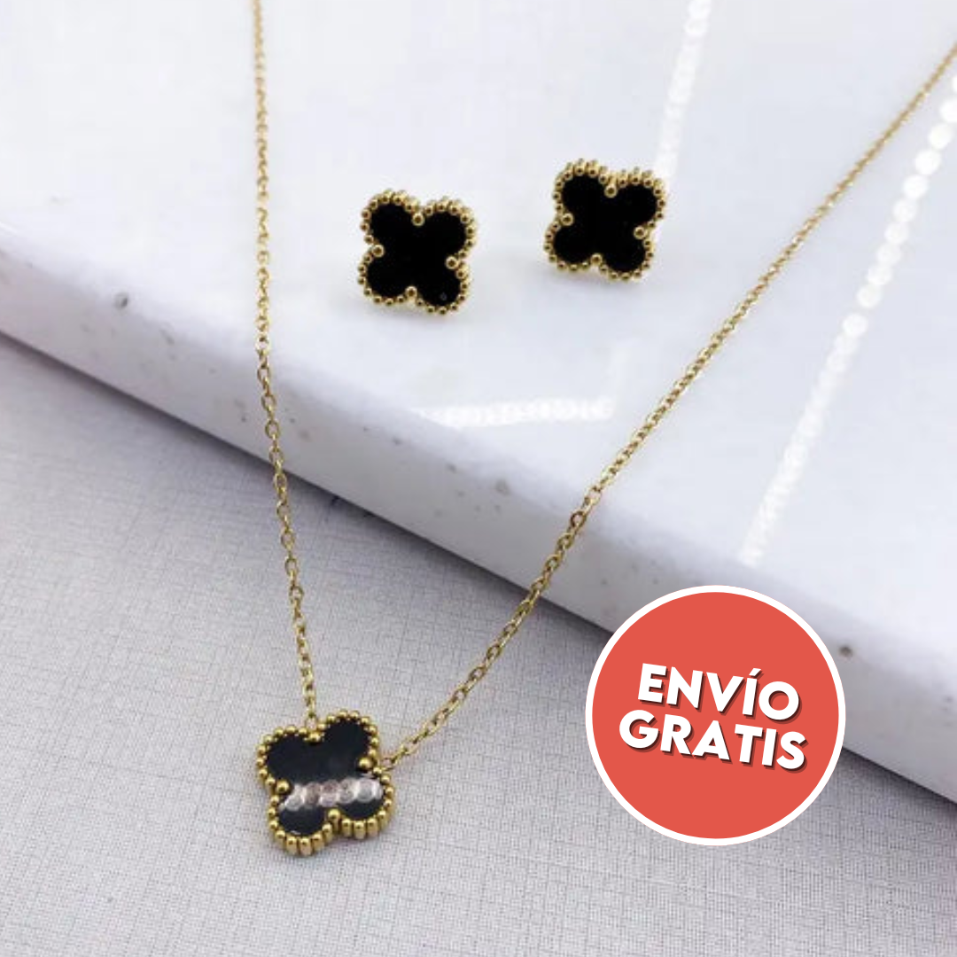 Combo Collar y Aretes Elegantes - El Toque Perfecto para Tu Look ¡Luce Imparable!
