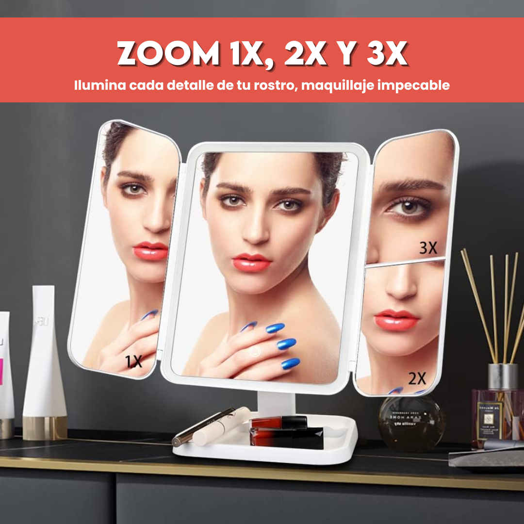 ¡Transforma tu rutina de belleza con nuestro Espejo LED! 💡✨