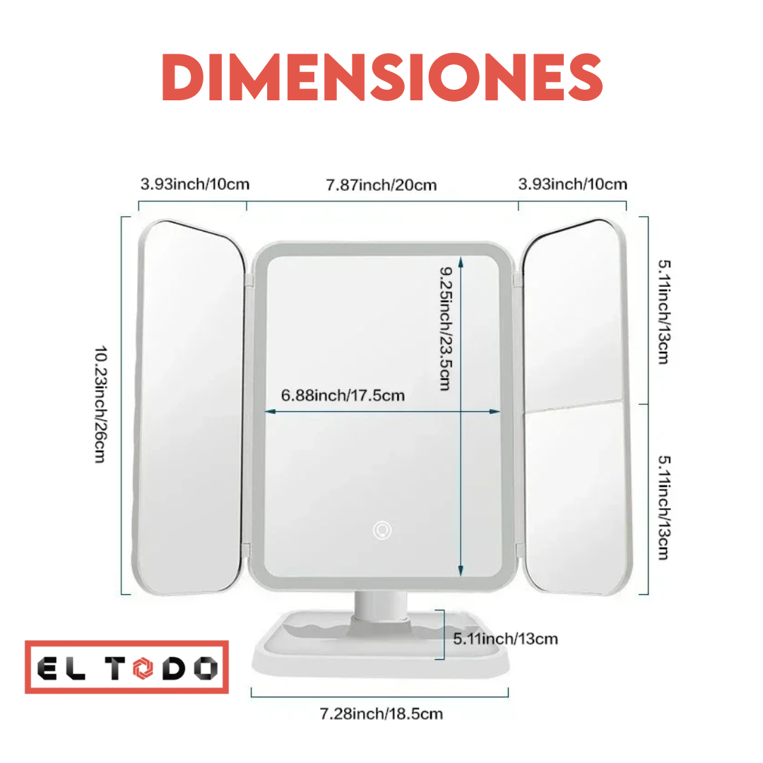 ¡Transforma tu rutina de belleza con nuestro Espejo LED! 💡✨