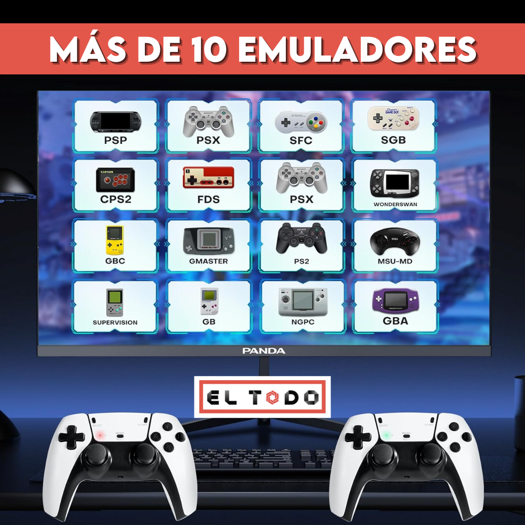 🎮 RetroBox® – Consola Retro con +20.000 Juegos y Controles Inalámbricos 4K