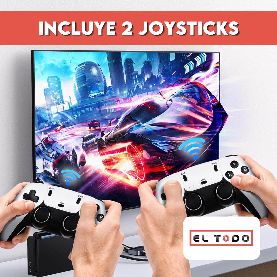 🎮 RetroBox® – Consola Retro con +20.000 Juegos y Controles Inalámbricos 4K