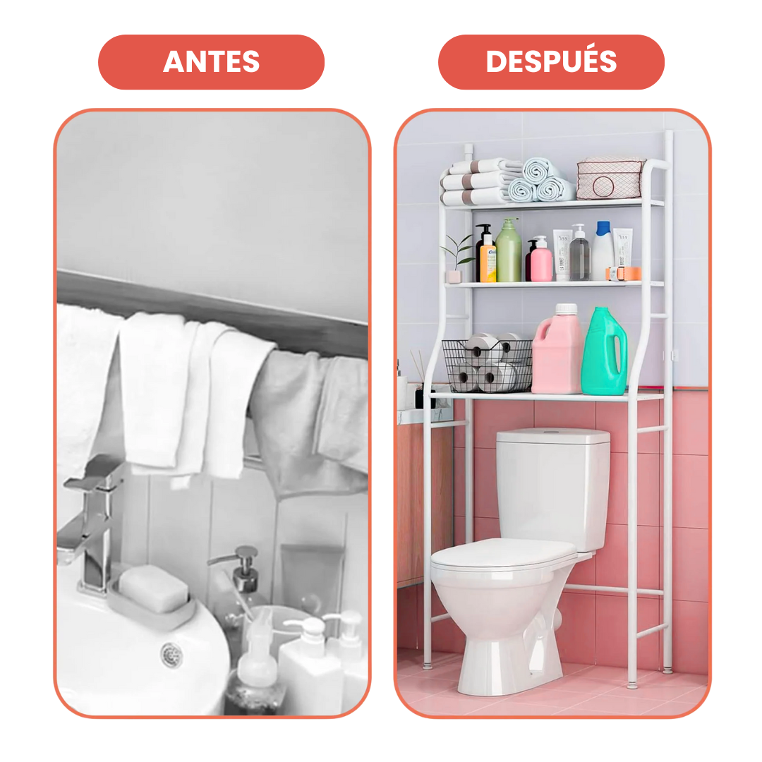 🧼 Estante Organizador para Baño 🚽 | 3 Niveles 💧 Acero Inoxidable COMPRA 1 LLEVA 2