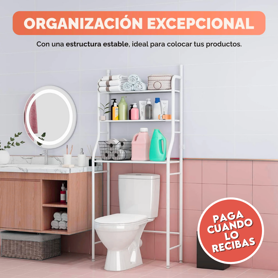 🧼 Estante Organizador para Baño 🚽 | 3 Niveles 💧 Acero Inoxidable COMPRA 1 LLEVA 2