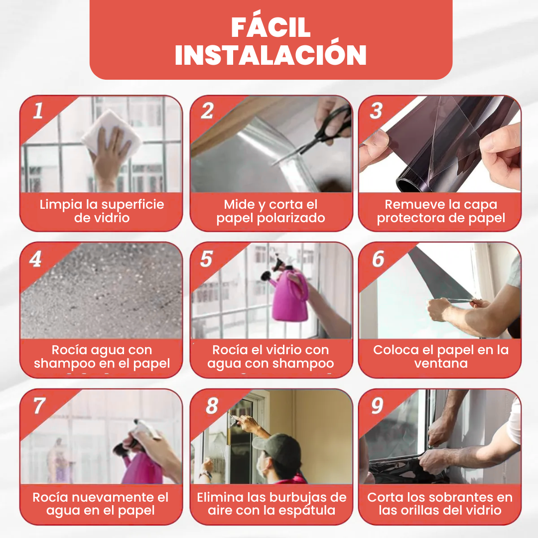 SunBlocker™ 🌞 – Película para Ventanas que Bloquea el Calor 🔥, Ahorra Energía ⚡ y Garantiza Privacidad 🔒