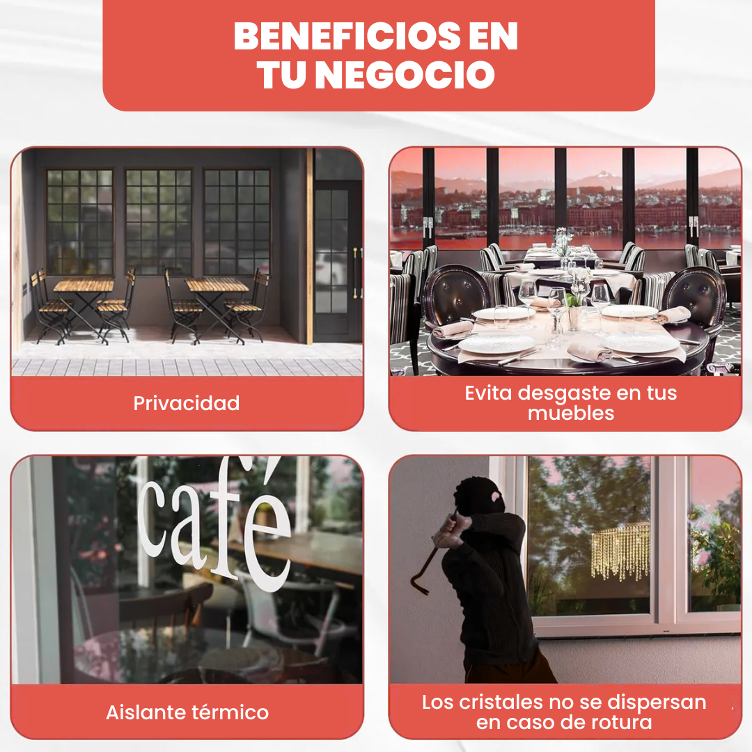 SunBlocker™ 🌞 – Película para Ventanas que Bloquea el Calor 🔥, Ahorra Energía ⚡ y Garantiza Privacidad 🔒