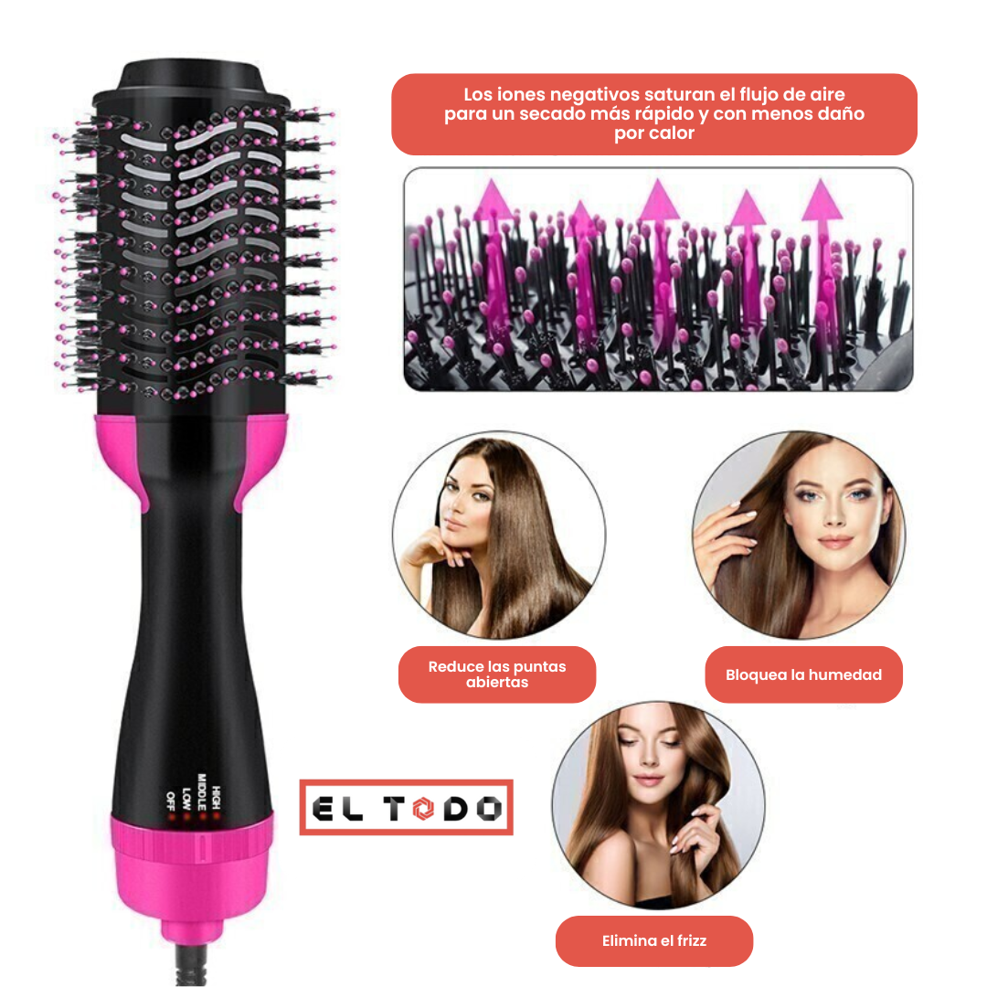 Cepillo Secador 3 en 1 🔥 ¡Tu cabello perfecto en minutos! 🔥