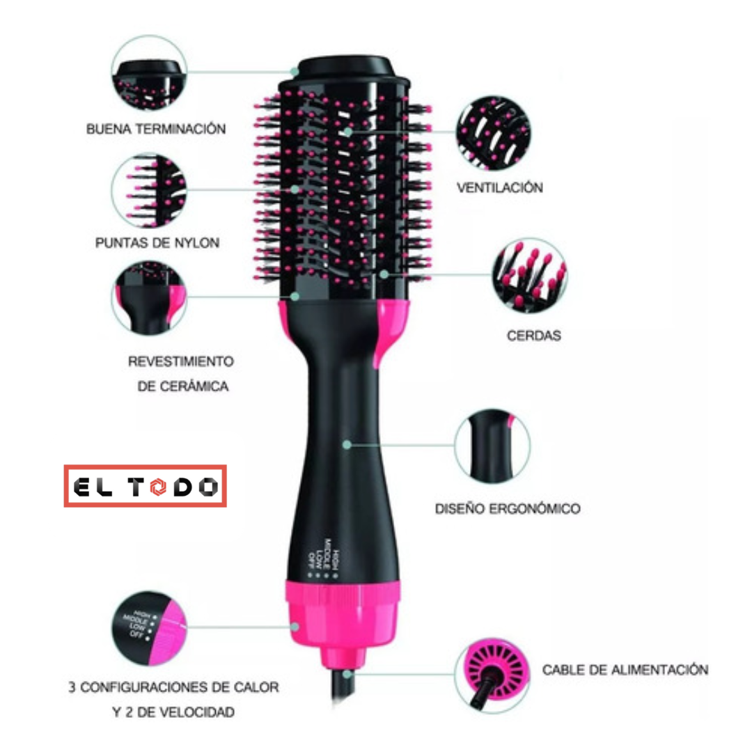Cepillo Secador 3 en 1 🔥 ¡Tu cabello perfecto en minutos! 🔥