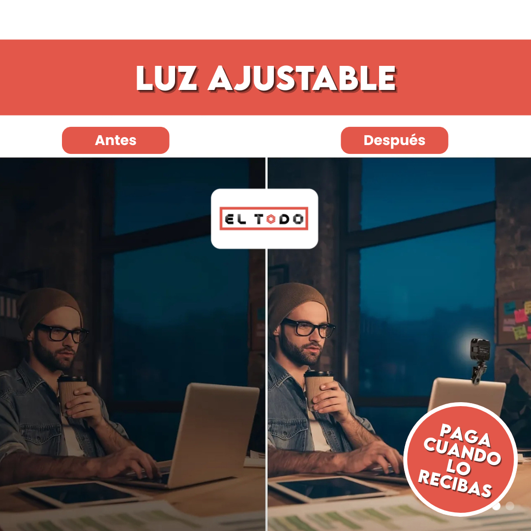 🎥 ¡Crea contenido profesional al instante! 💡 Mini Luz LED con clip, ilumina tu creatividad ahora mismo 🚀