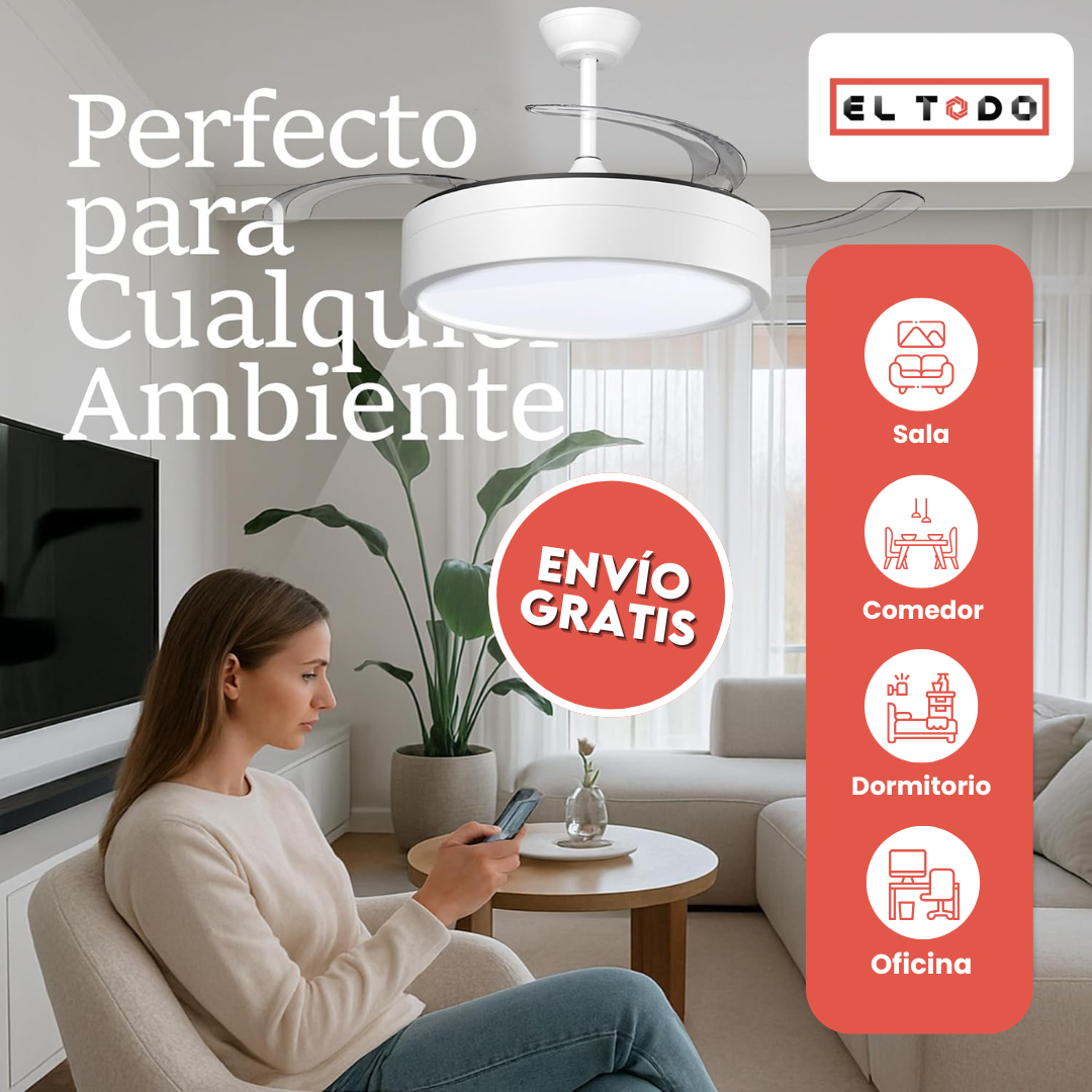 ✨ LumiAir™ Retráctil – El ventilador invisible que ilumina y refresca tu hogar con estilo 🌀💡