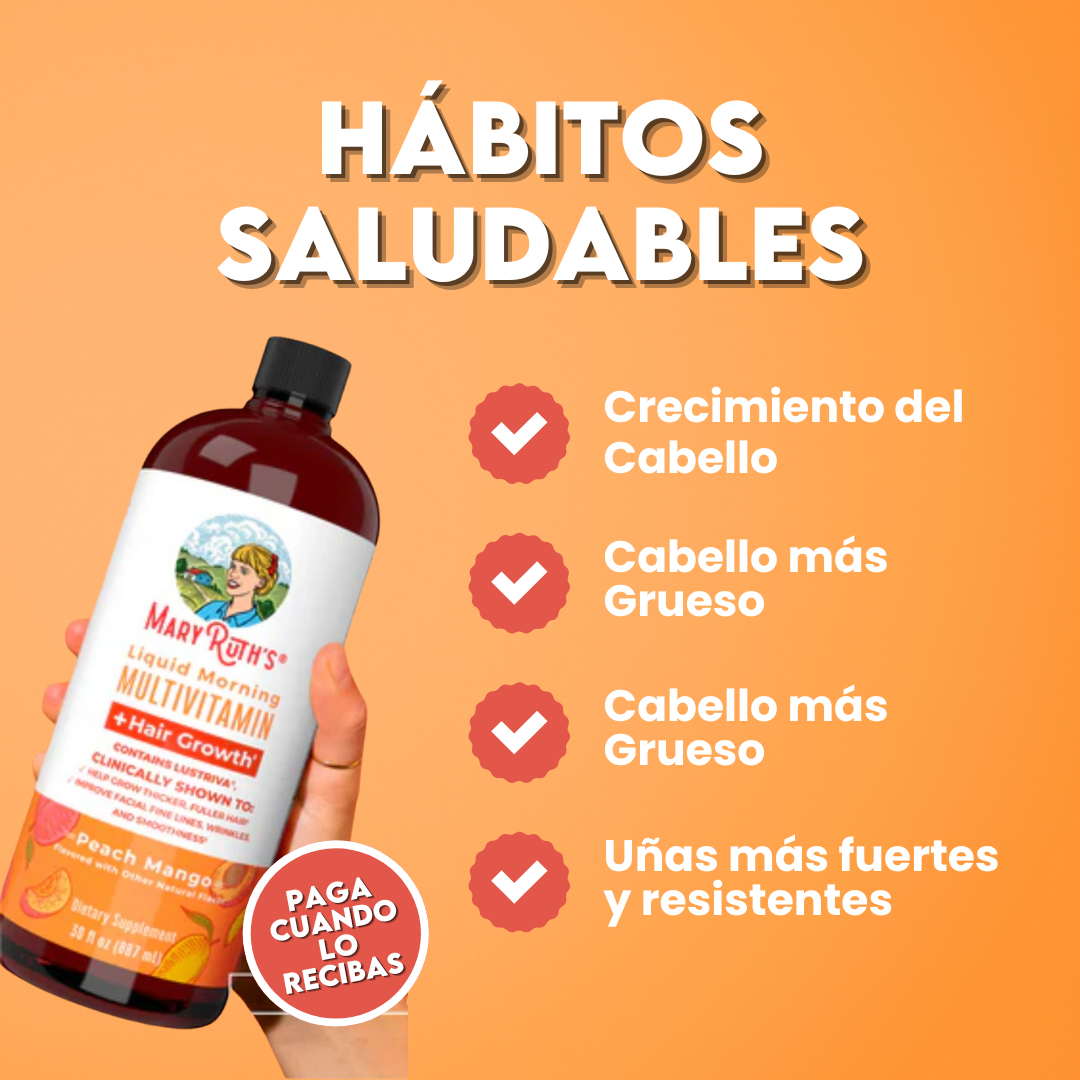 Multivitamínico Líquido Mary Ruth® 💧🧠  Refuerza tu rutina fácil y rápido