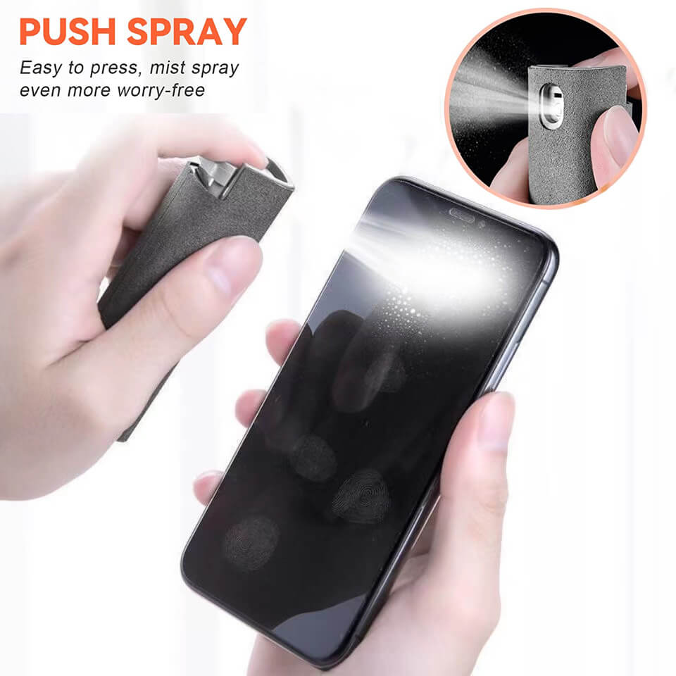 SprayClean®: Pantallas limpias en segundos, sin esfuerzo.