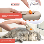 ¡Cepillo para Mascotas a Vapor!💨¡El Mejor Cuidado para tu Perro y Gato! 🐱🐶✨